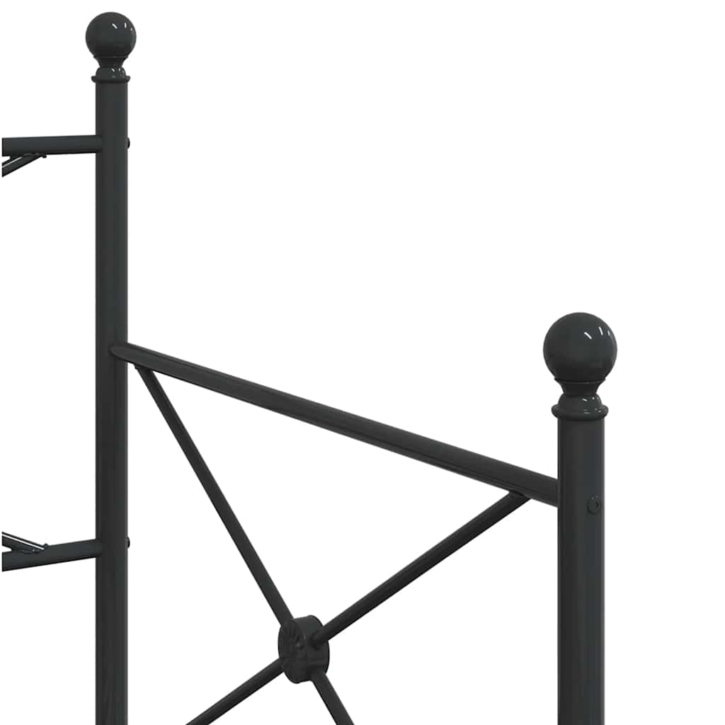 Dagseng med trille uten madrass svart 80x200 cm stål