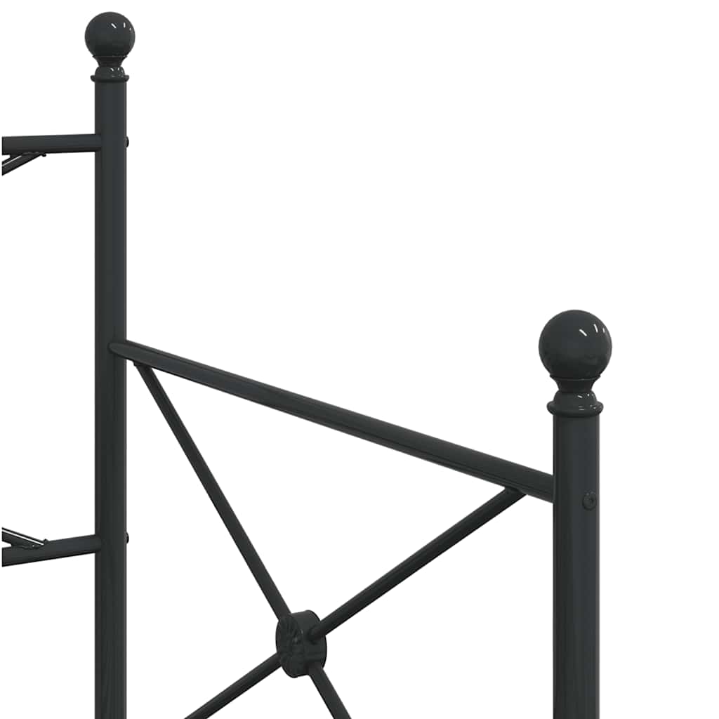 Dagseng med trille uten madrass svart 90x190 cm stål