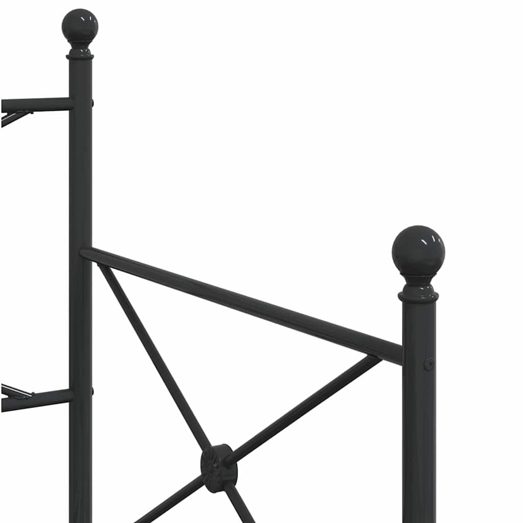 Dagseng med trille uten madrass svart 90x200 cm stål