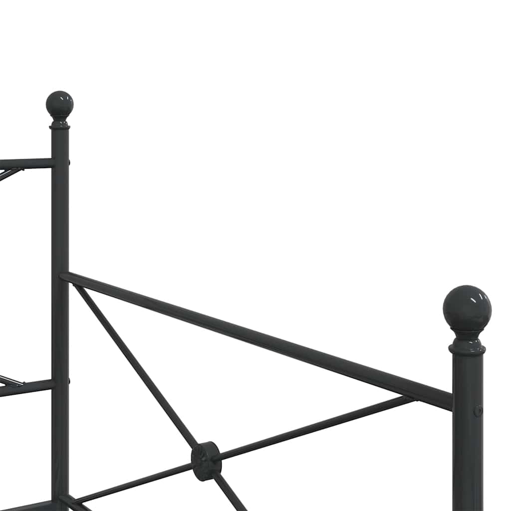 Dagseng med trille uten madrass svart 100x200 cm stål