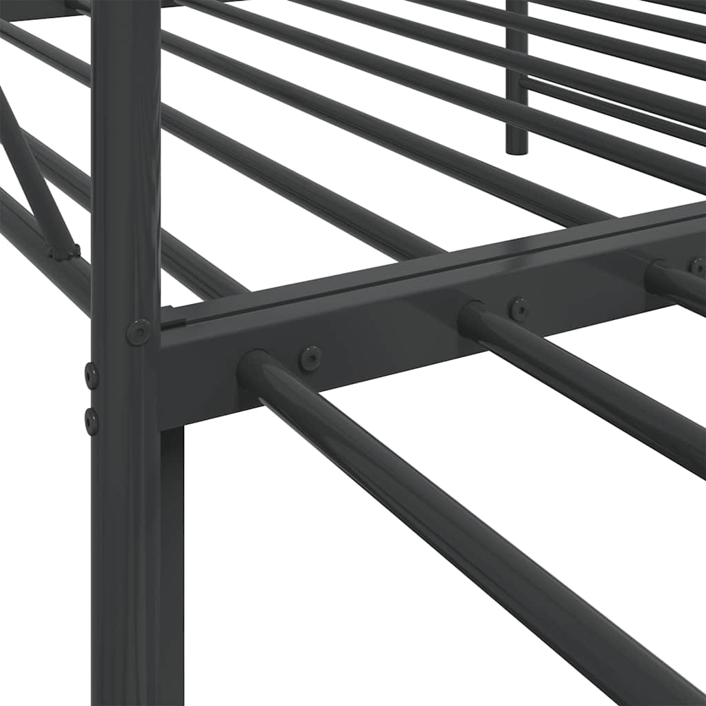 Dagseng med trille uten madrass svart 100x200 cm stål