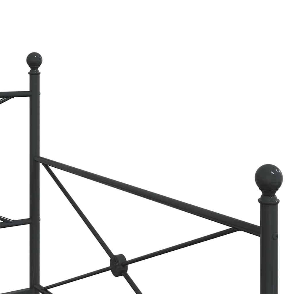 Dagseng med trille uten madrass svart 107x203 cm stål