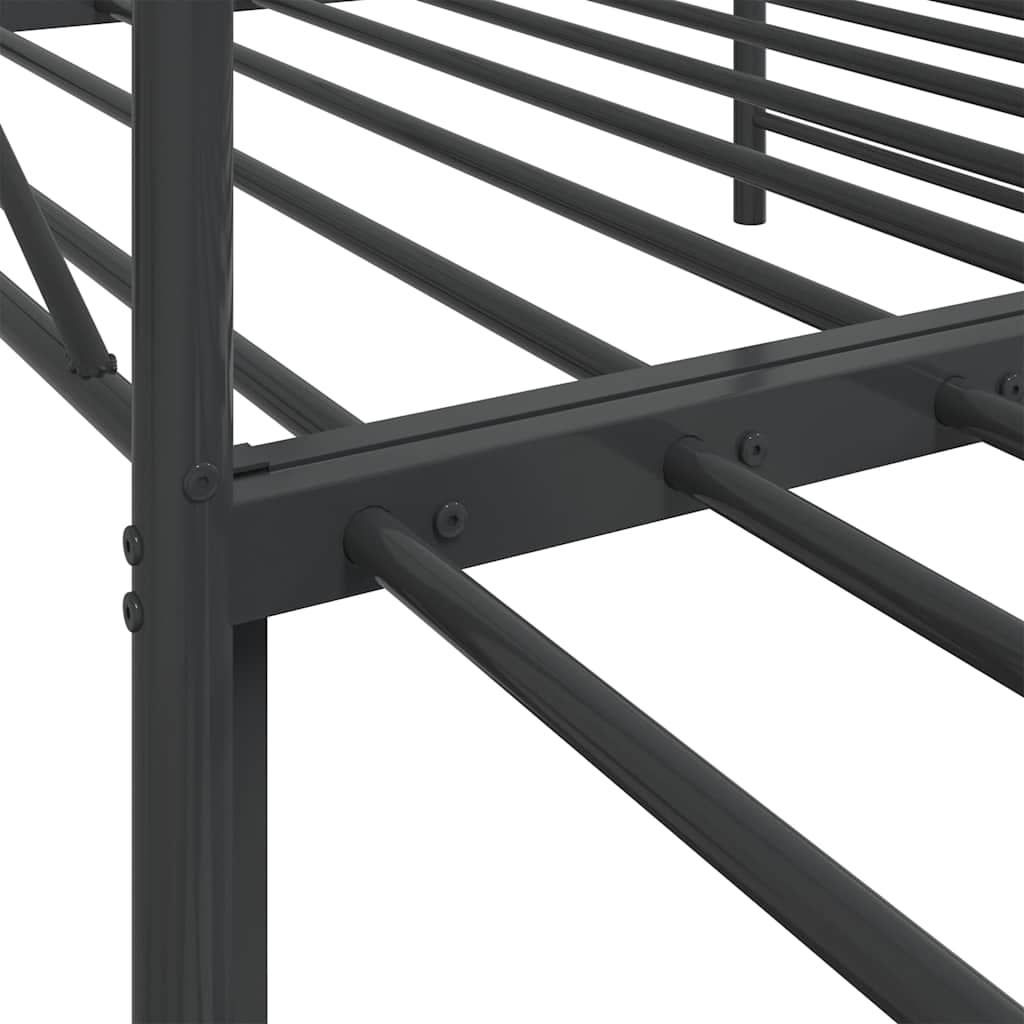 Dagseng med trille uten madrass svart 107x203 cm stål