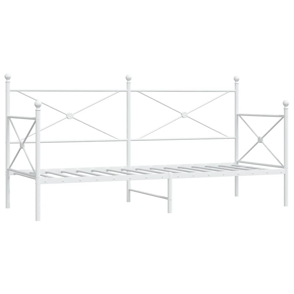 Dagseng uten madrass hvit 80x200 cm stål