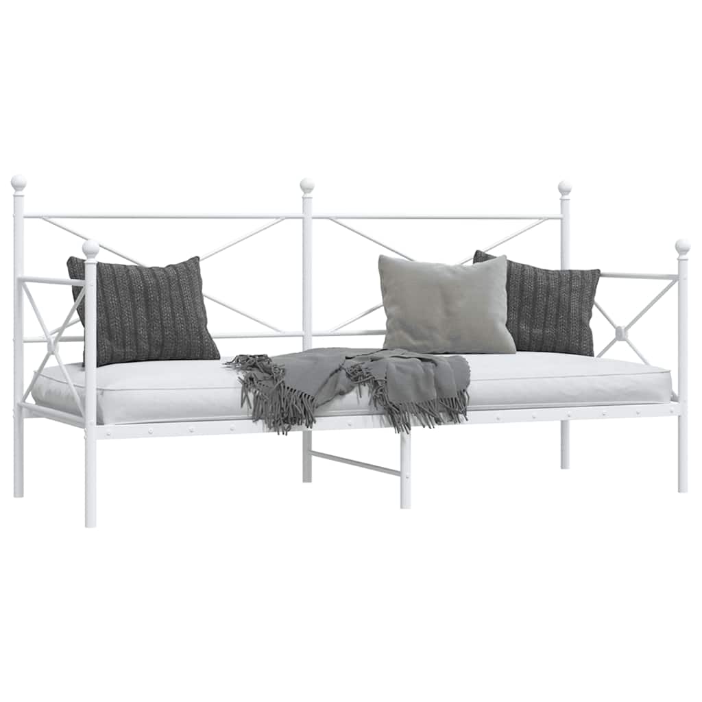 Dagseng uten madrass hvit 80x200 cm stål