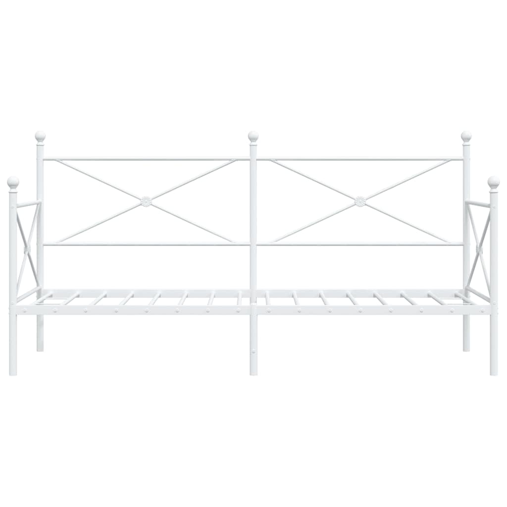 Dagseng uten madrass hvit 80x200 cm stål