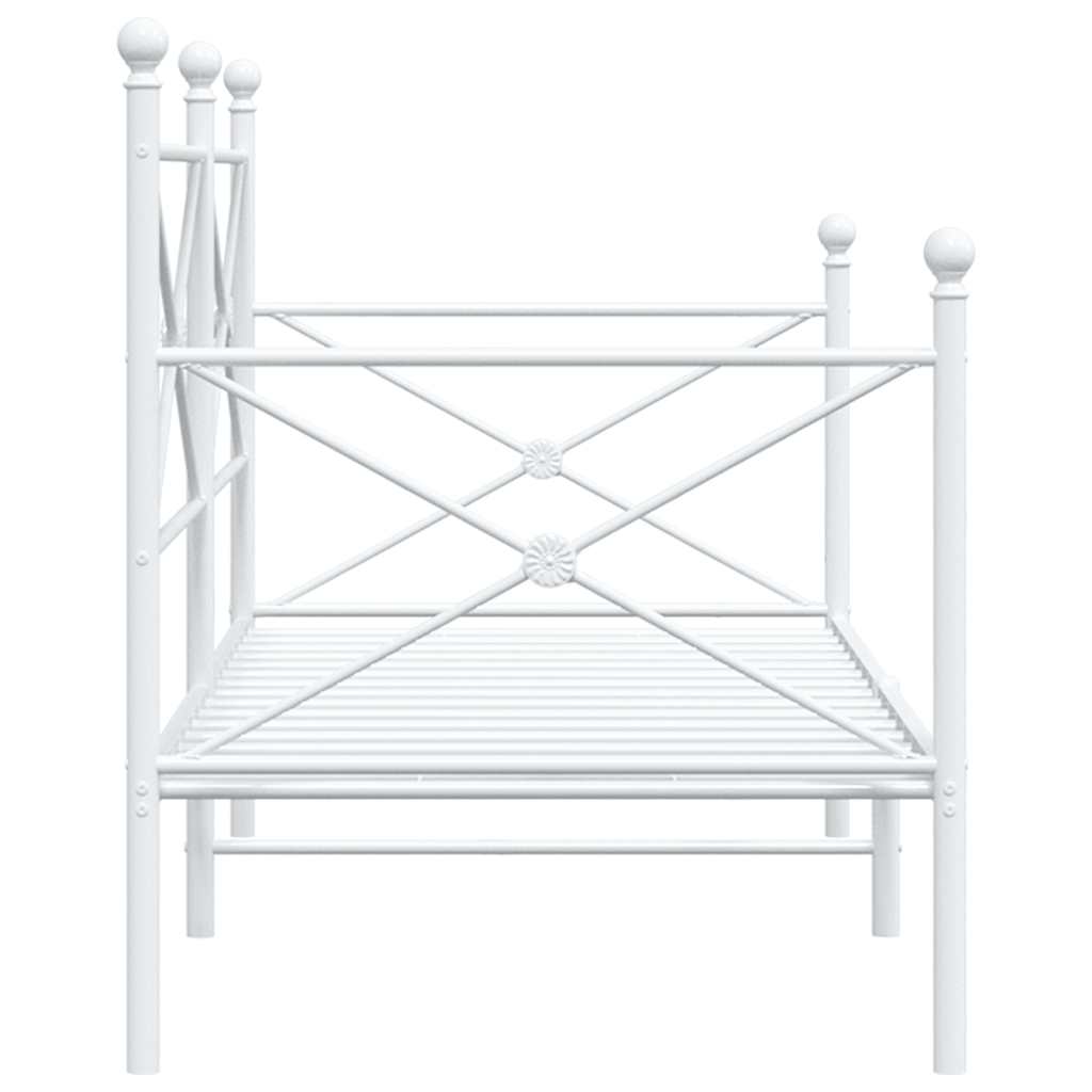 Dagseng uten madrass hvit 80x200 cm stål