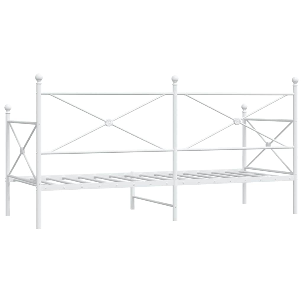 Dagseng uten madrass hvit 80x200 cm stål