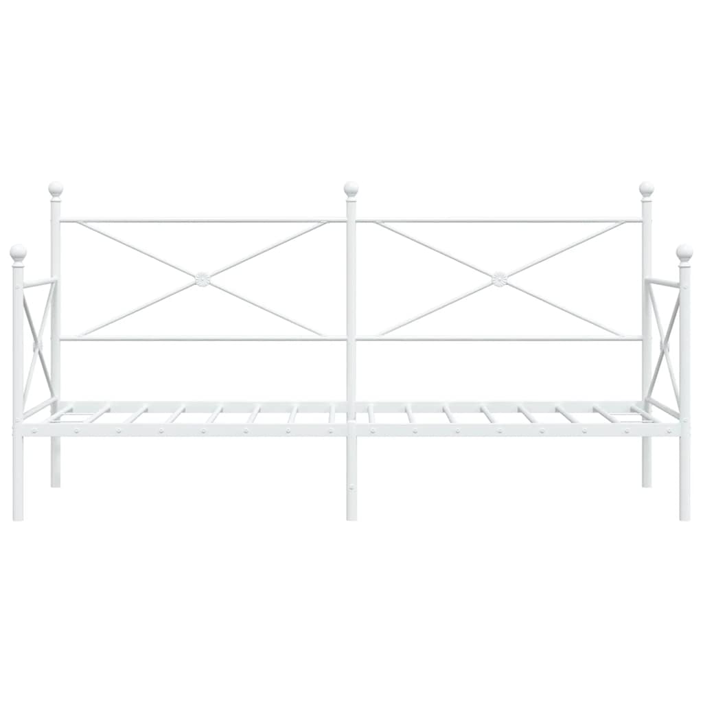 Dagseng uten madrass hvit 90x200 cm stål
