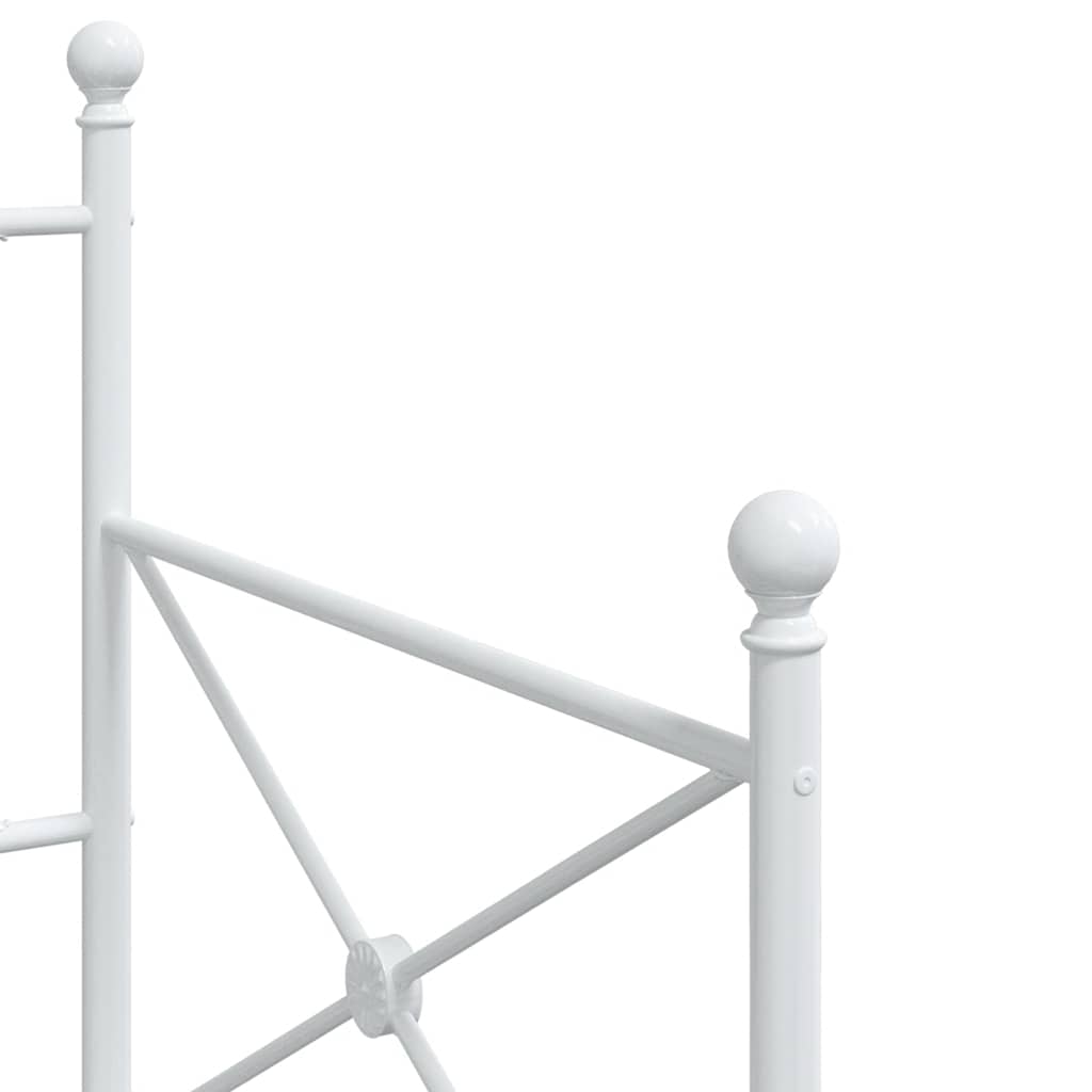 Dagseng uten madrass hvit 90x200 cm stål