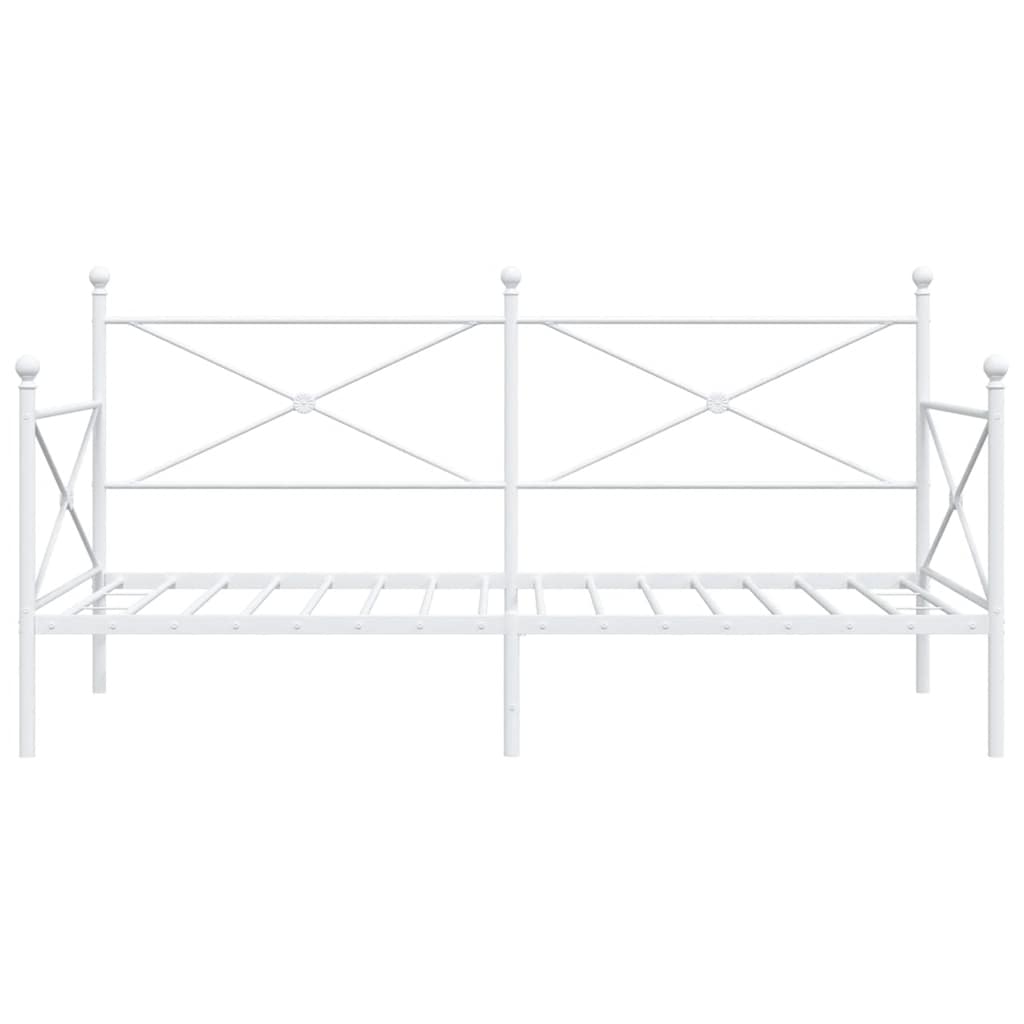 Dagseng uten madrass hvit 100x200 cm stål
