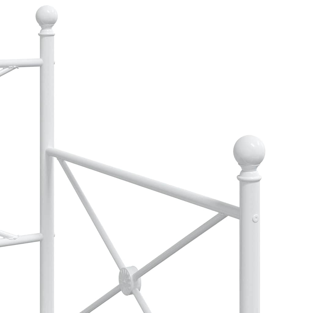 Dagseng med trille uten madrass hvit 75x190 cm stål vidaXL