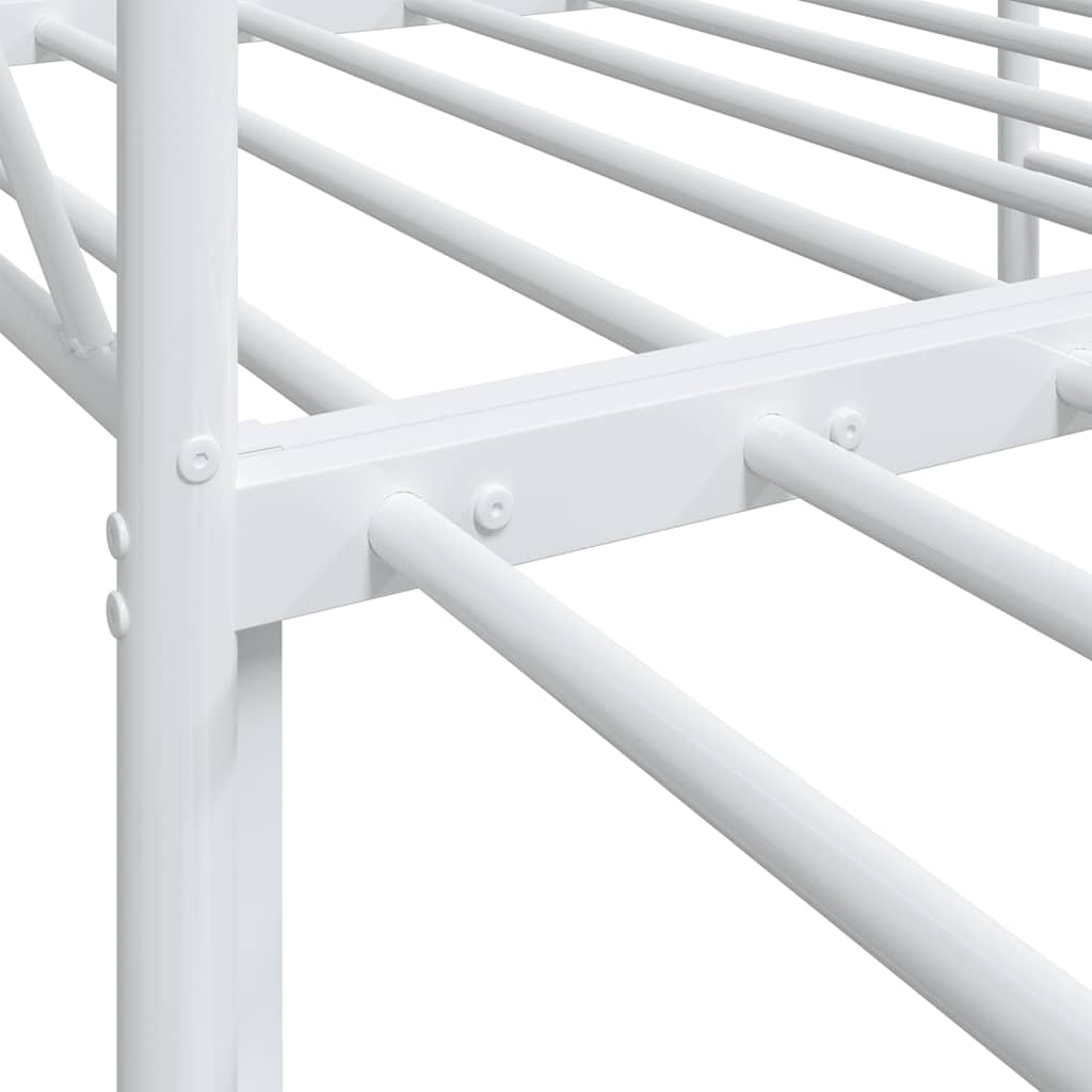 Dagseng med trille uten madrass hvit 75x190 cm stål vidaXL