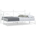 Dagseng med trille uten madrass hvit 75x190 cm stål vidaXL