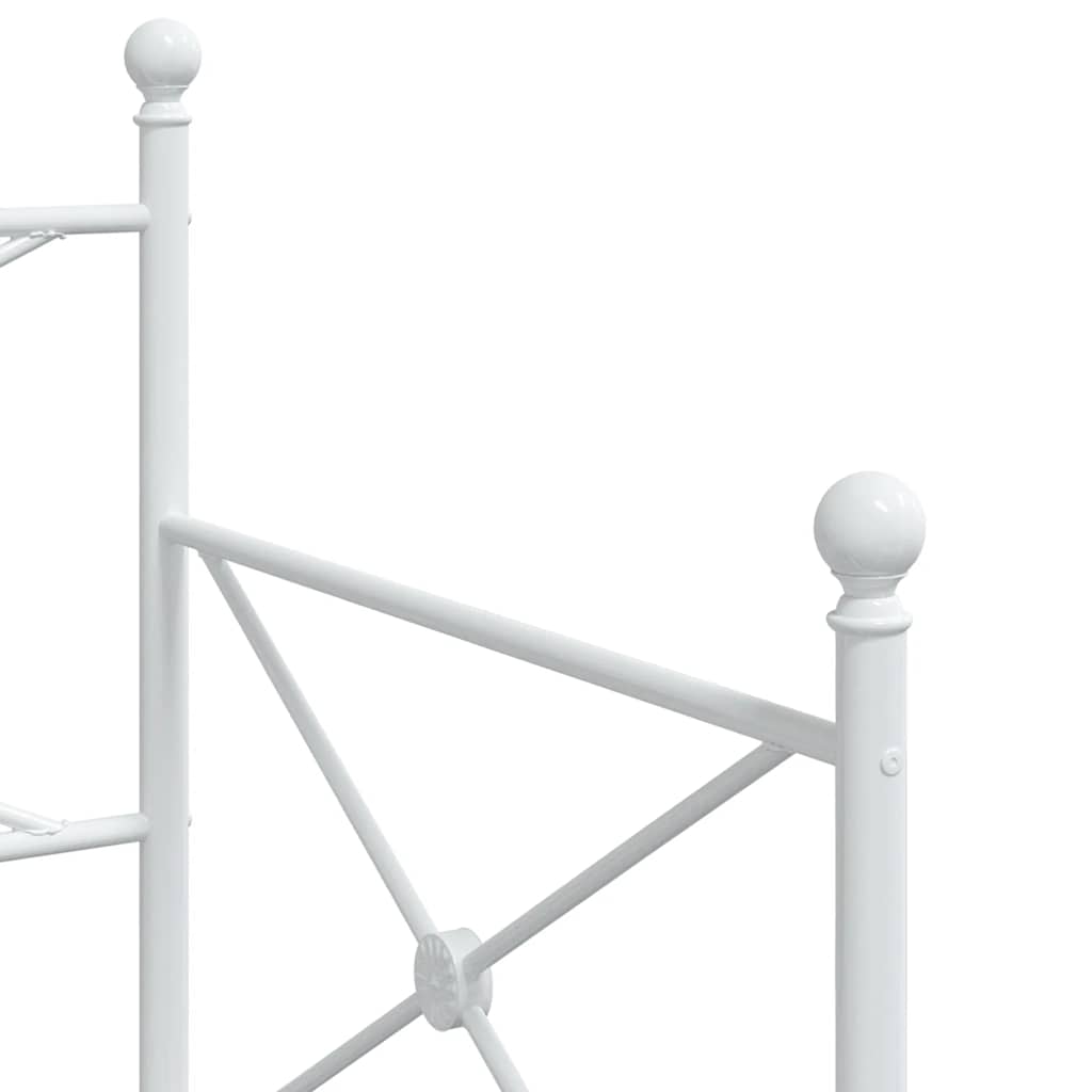 Dagseng med trille uten madrass hvit 90x200 cm stål