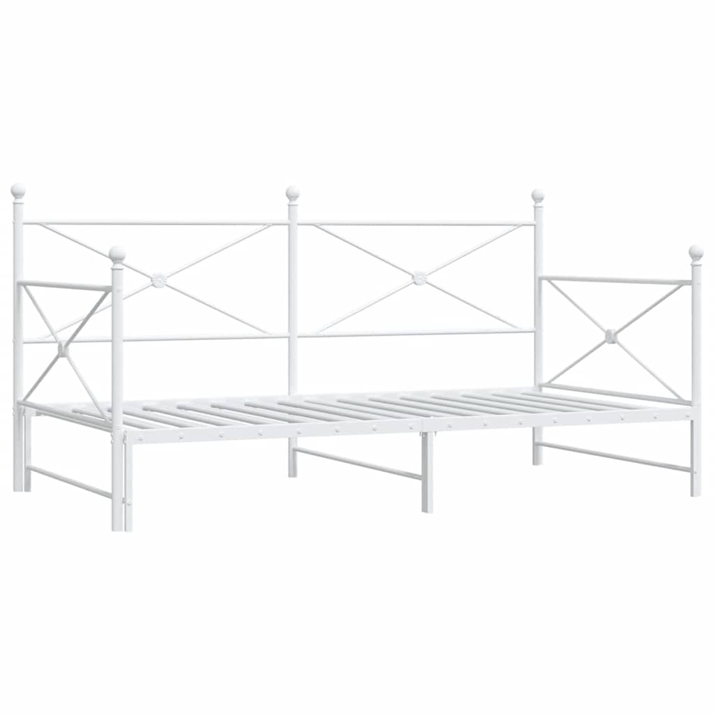 Dagseng med trille uten madrass hvit 100x190 cm stål