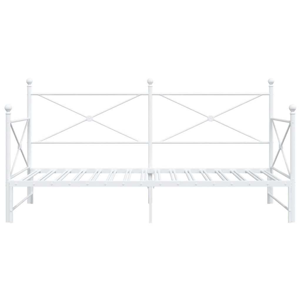 Dagseng med trille uten madrass hvit 100x190 cm stål