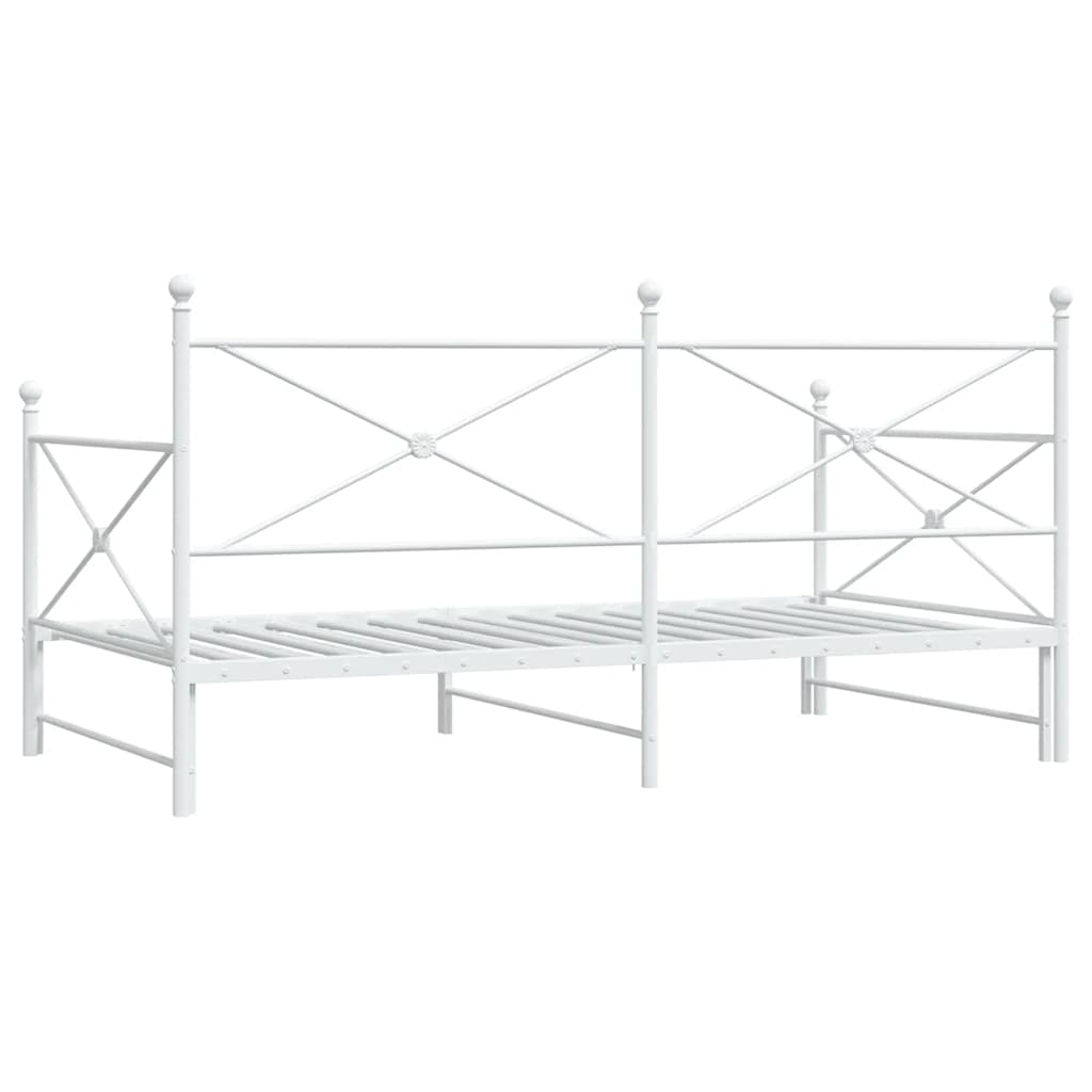 Dagseng med trille uten madrass hvit 100x190 cm stål