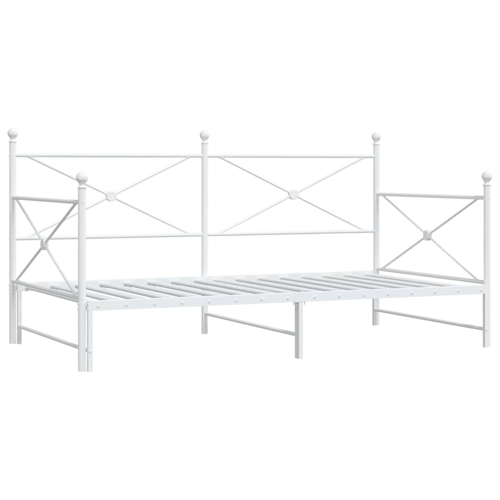 Dagseng med trille uten madrass hvit 107x203 cm stål