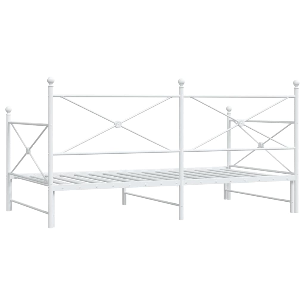 Dagseng med trille uten madrass hvit 107x203 cm stål