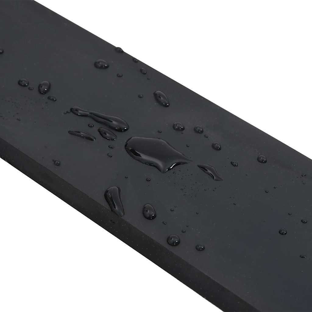 Gummikant for snøplog svart 180x8x1 cm