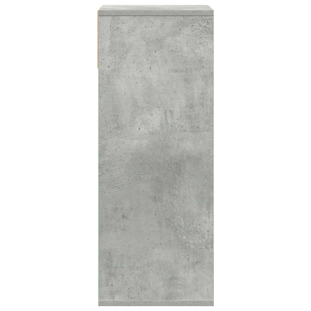 Bokhylle betonggrå 34x31x80 cm konstruert tre