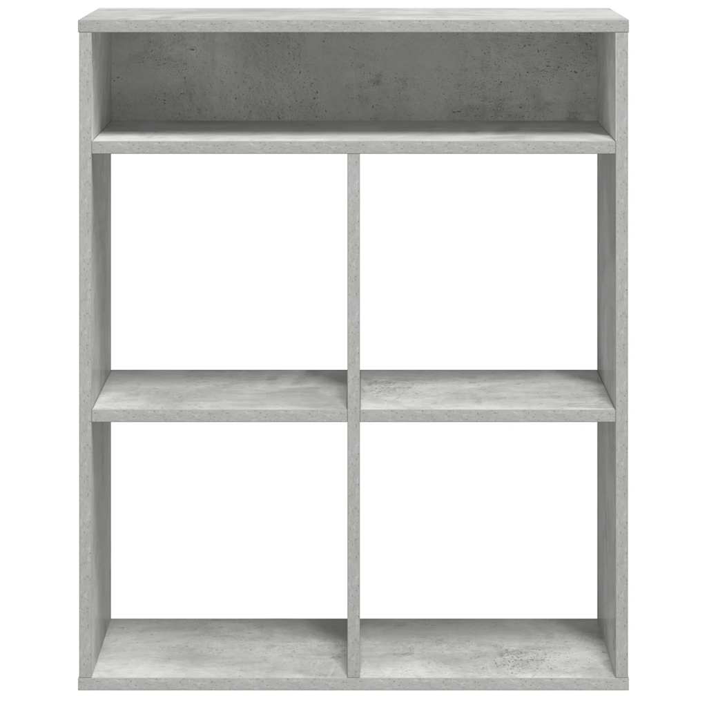 Bokhylle betonggrå 66x31x80 cm konstruert tre