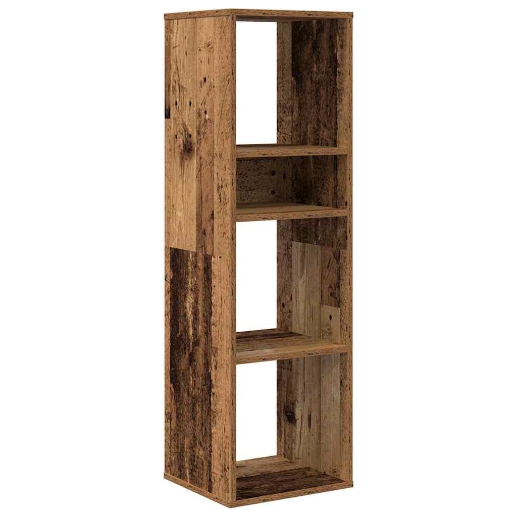 Bokhylle gammelt tre 34x31x112 cm konstruert tre