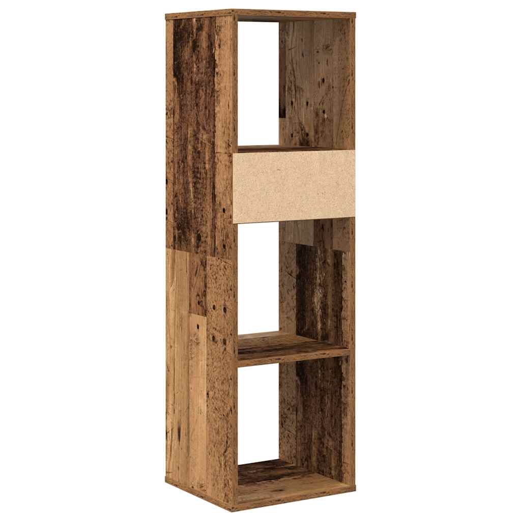 Bokhylle gammelt tre 34x31x112 cm konstruert tre