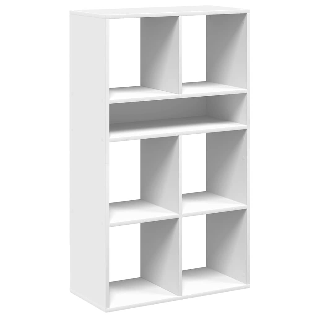 Bokhylle hvit 66x31x112 cm konstruert tre