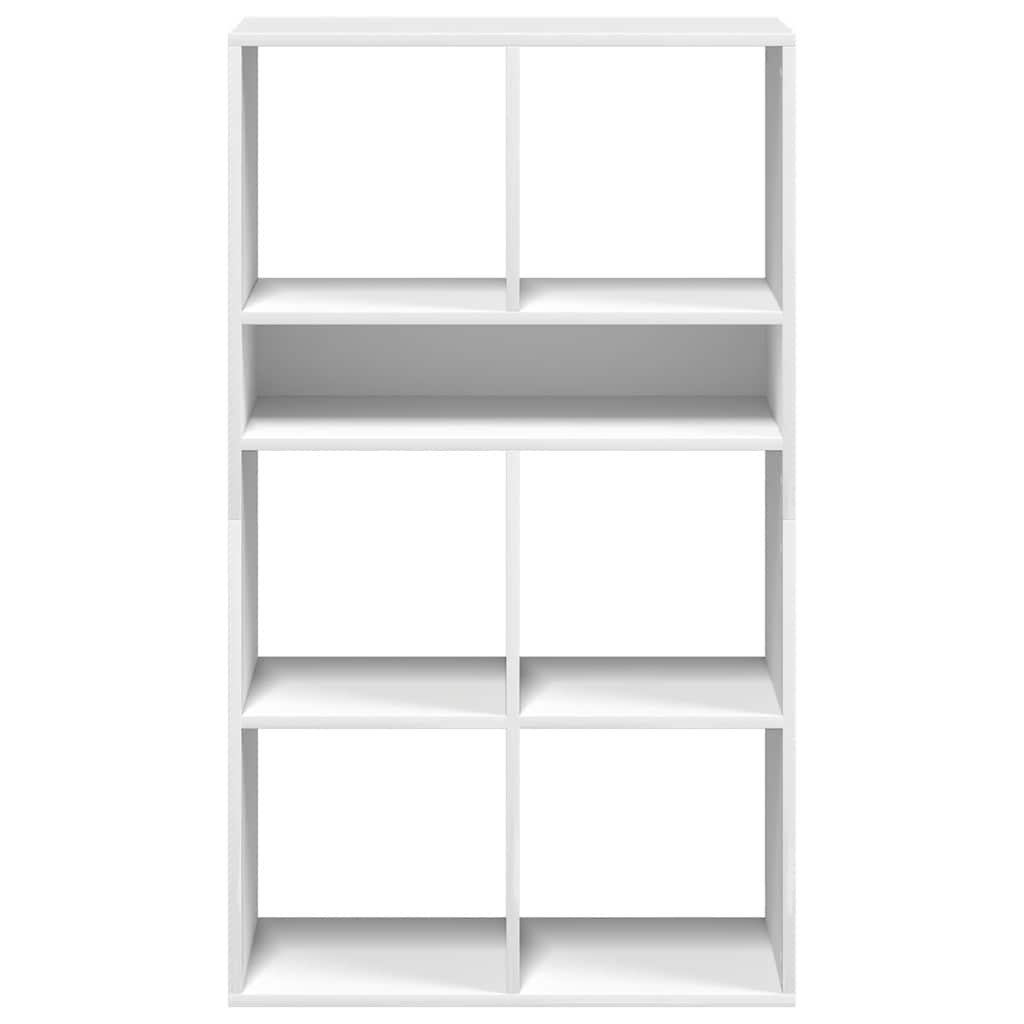 Bokhylle hvit 66x31x112 cm konstruert tre