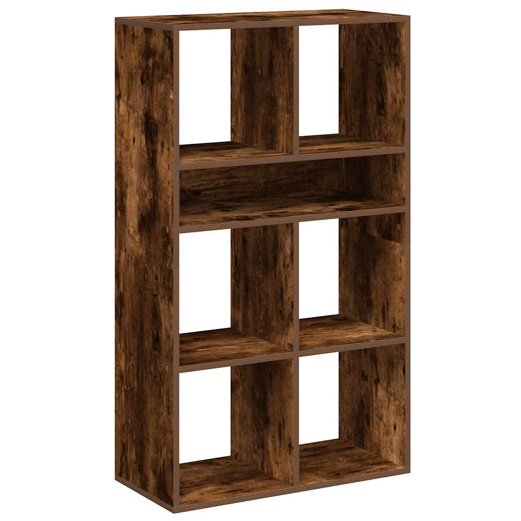 Bokhylle røkt eik 66x31x112 cm konstruert tre