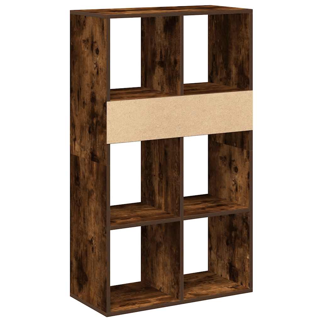 Bokhylle røkt eik 66x31x112 cm konstruert tre