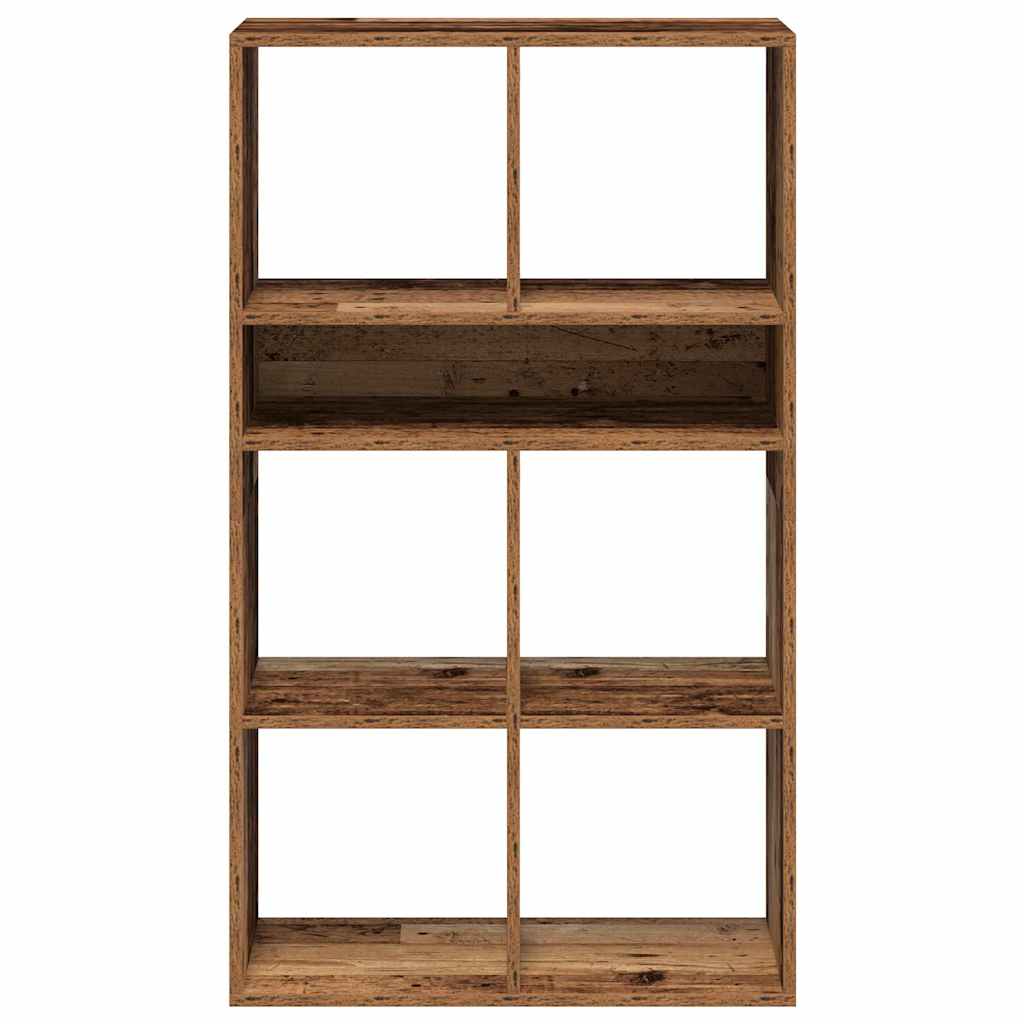Bokhylle gammelt tre 66x31x112 cm konstruert tre