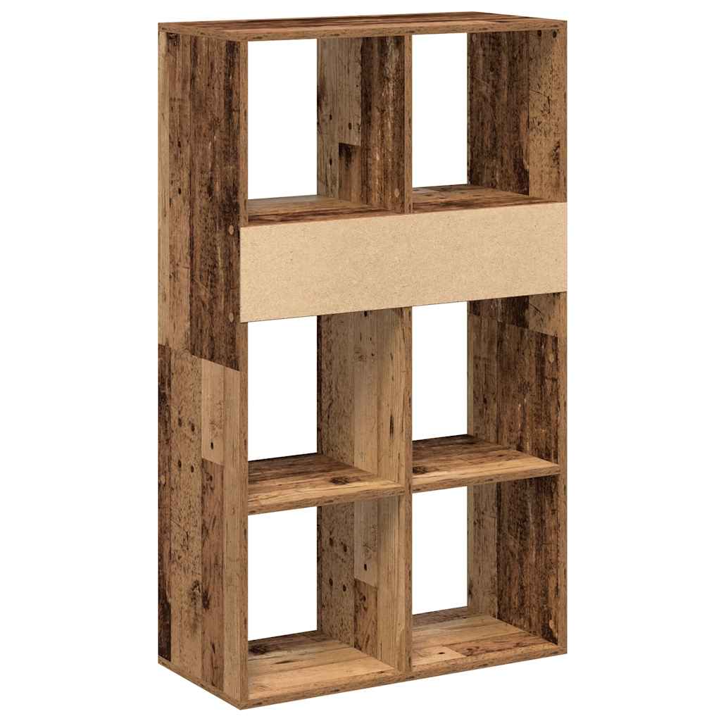 Bokhylle gammelt tre 66x31x112 cm konstruert tre