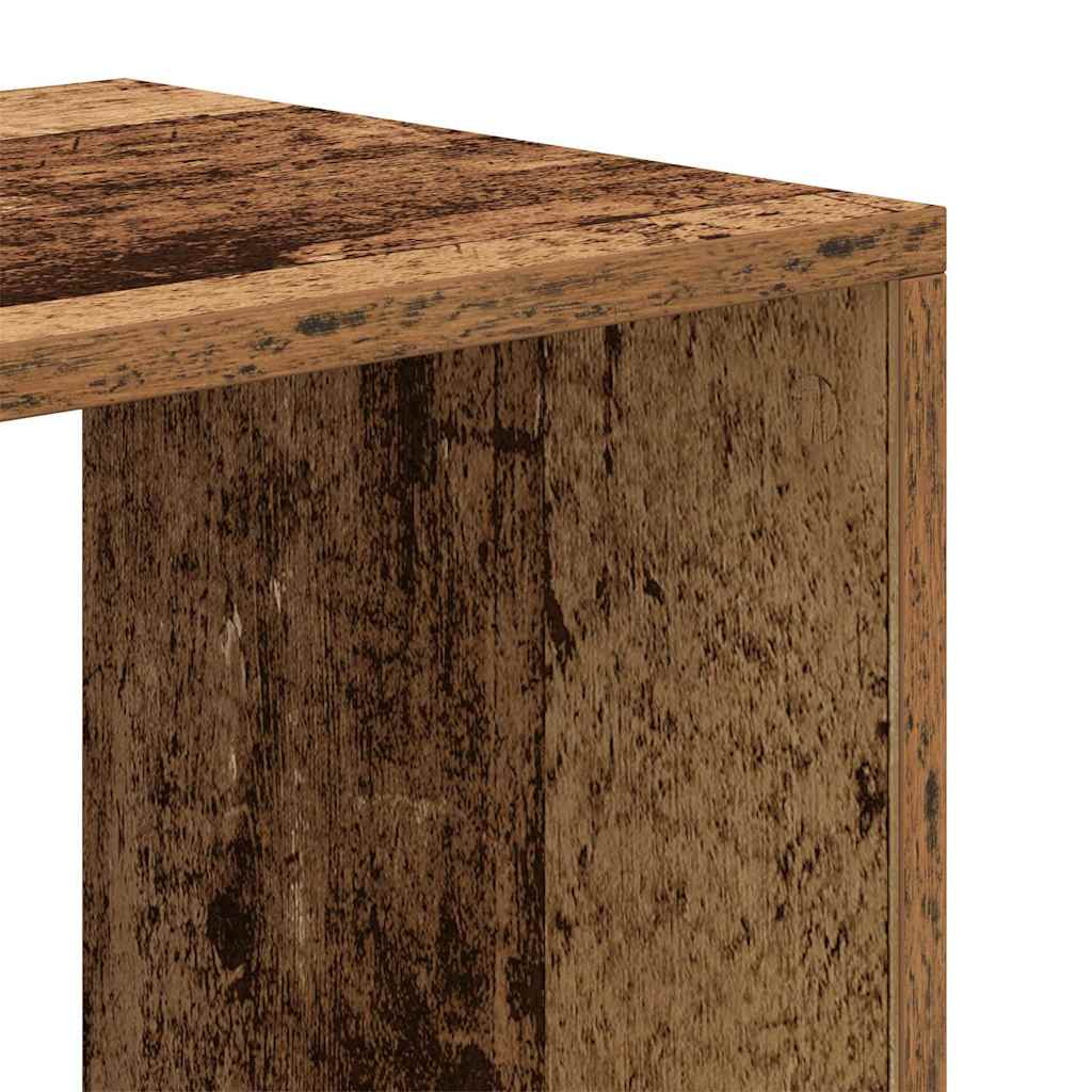 Bokhylle gammelt tre 66x31x112 cm konstruert tre