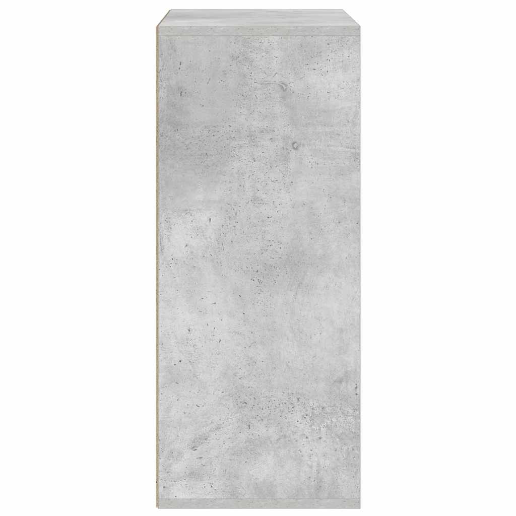 Bokhylle betonggrå 60x30x71,5 cm konstruert tre