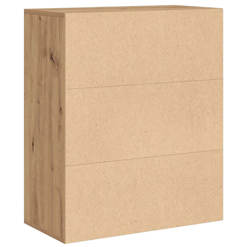 Bokhylle artisan eik 60x30x71,5 cm konstruert tre vidaXL
