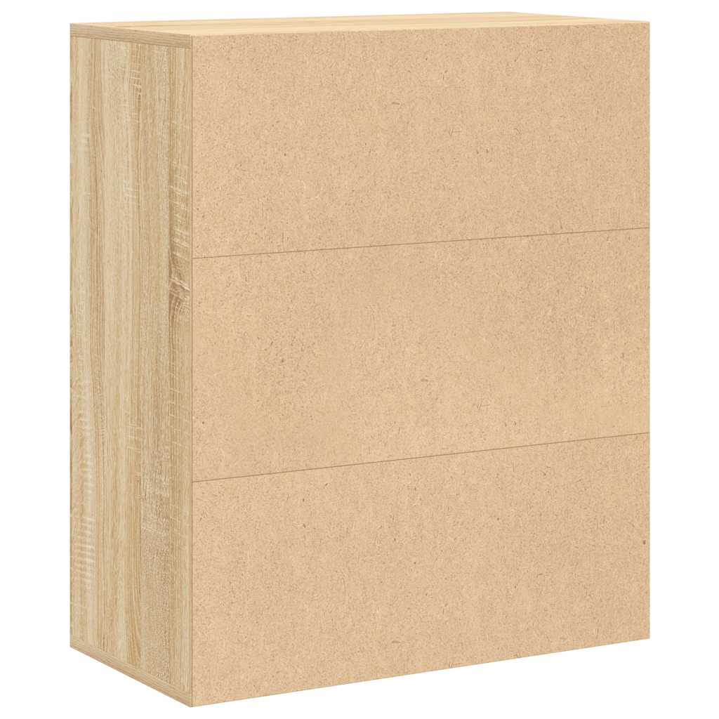 Bokhylle sonoma eik 60x30x71,5 cm konstruert tre vidaXL