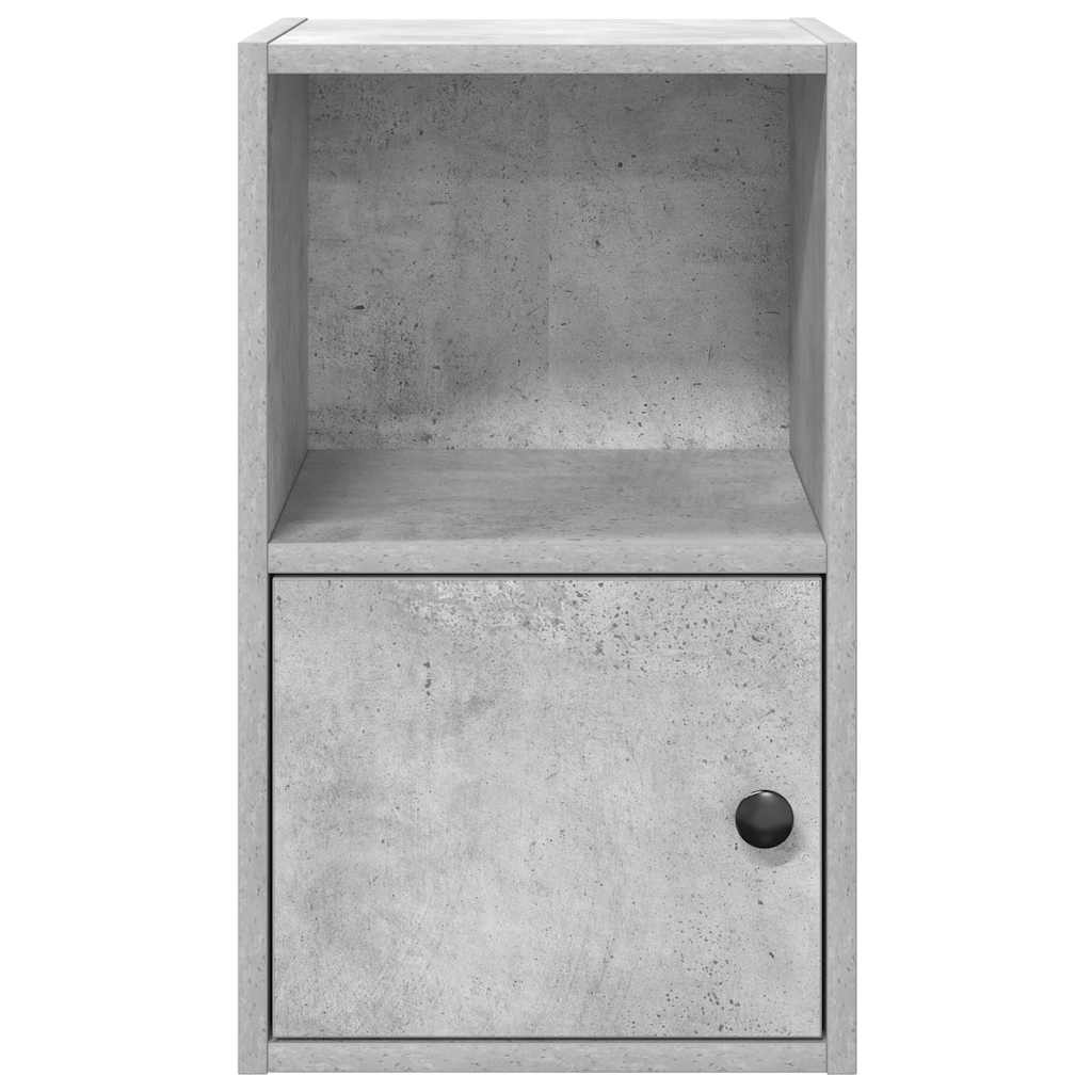 Bokhylle betonggrå 31x24x52 cm konstruert tre