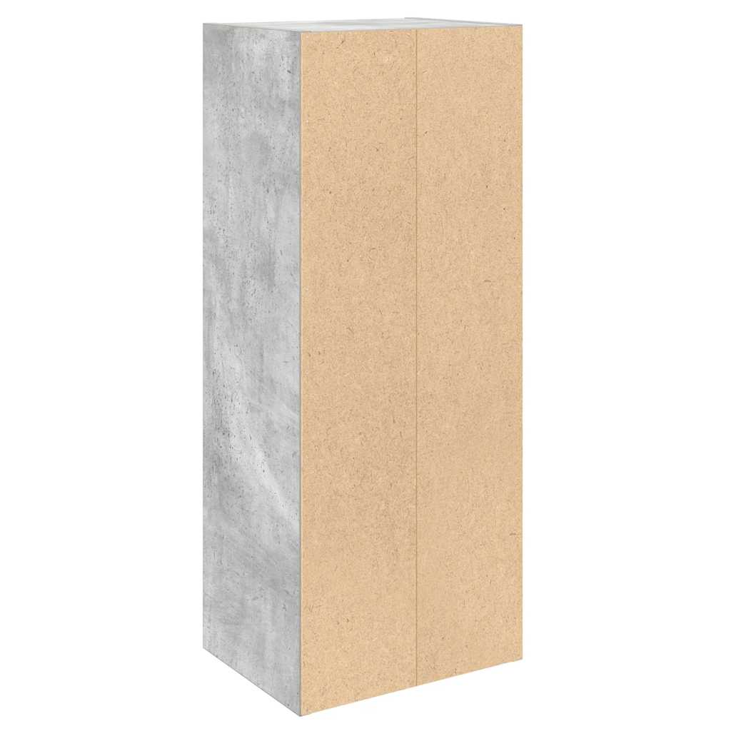Bokhylle betonggrå 31x24x77 cm konstruert tre