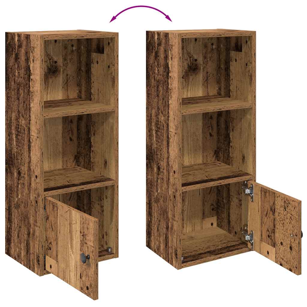 Bokhylle gammelt tre 31x24x77 cm konstruert tre vidaXL