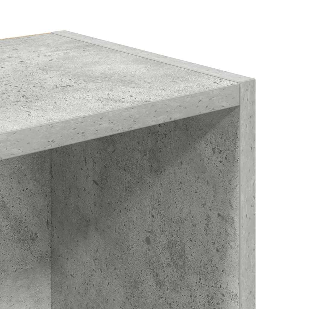 Bokhylle betonggrå 31x24x102 cm konstruert tre