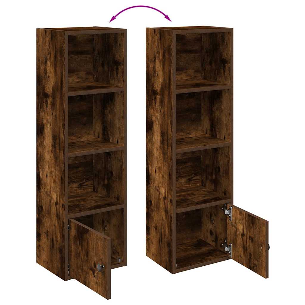 Bokhylle røkt eik 31x24x102 cm konstruert tre vidaXL