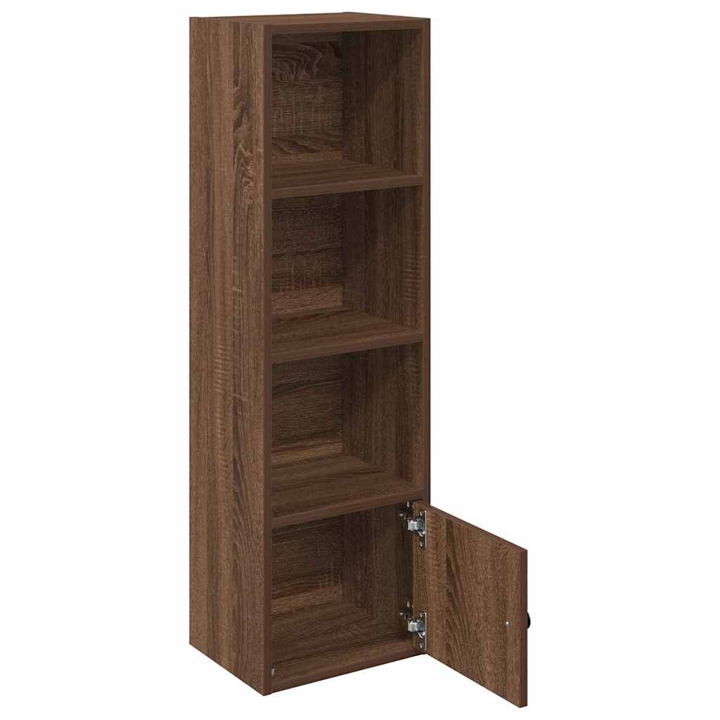 Bokhylle brun eik 31x24x102 cm konstruert tre