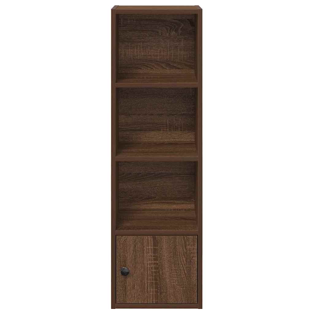 Bokhylle brun eik 31x24x102 cm konstruert tre