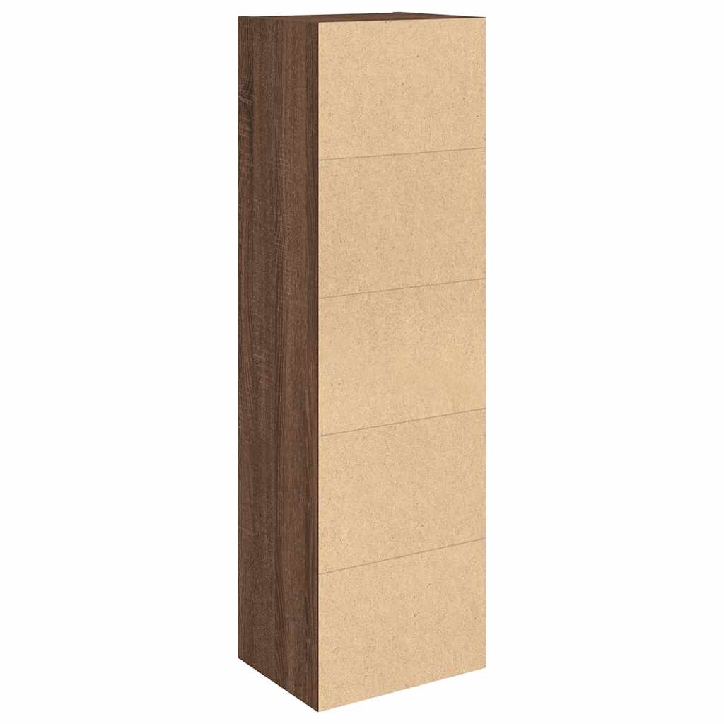 Bokhylle brun eik 31x24x102 cm konstruert tre