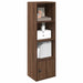 Bokhylle brun eik 31x24x102 cm konstruert tre