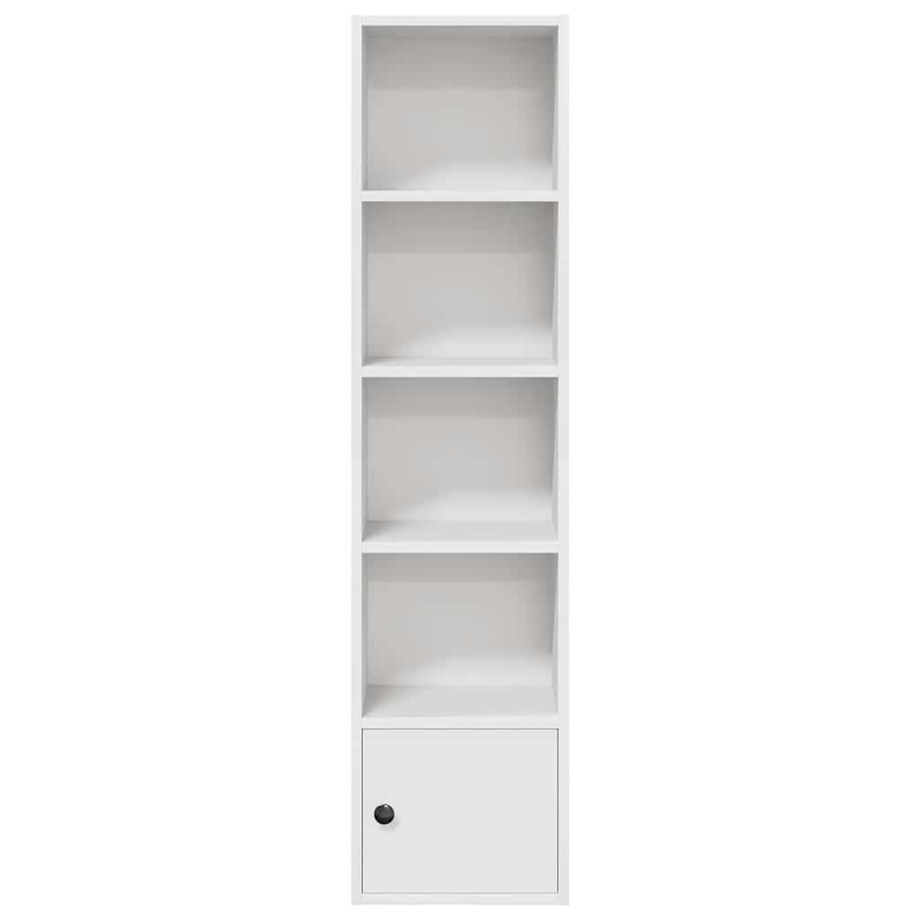 Bokhylle hvit 31x24x127 cm konstruert tre