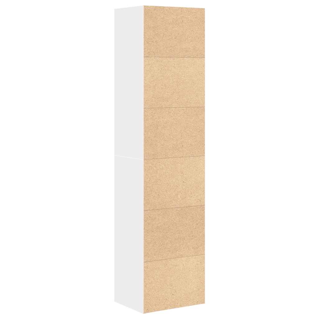 Bokhylle hvit 31x24x127 cm konstruert tre
